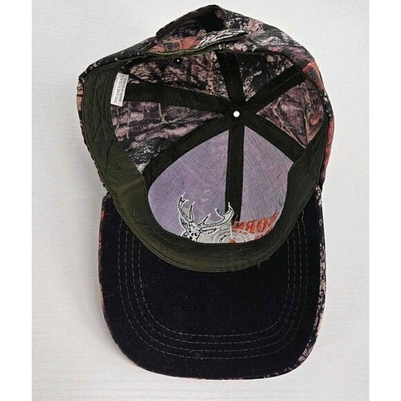 'Born To Hunt' Dear Head Camo Casual Adj Strap Cap One Size Fits All - Picture 4 of 4
